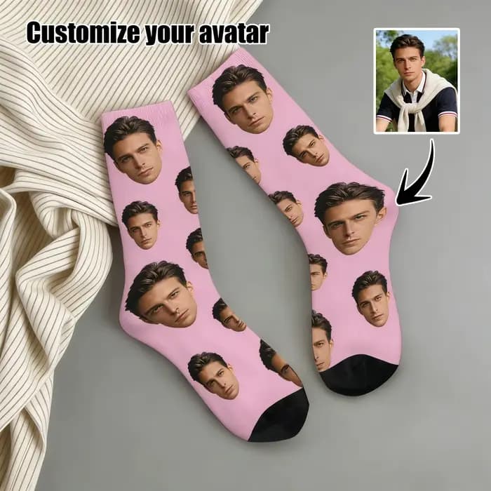 Chaussettes personnalisées avec avatar pour hommes et femmes