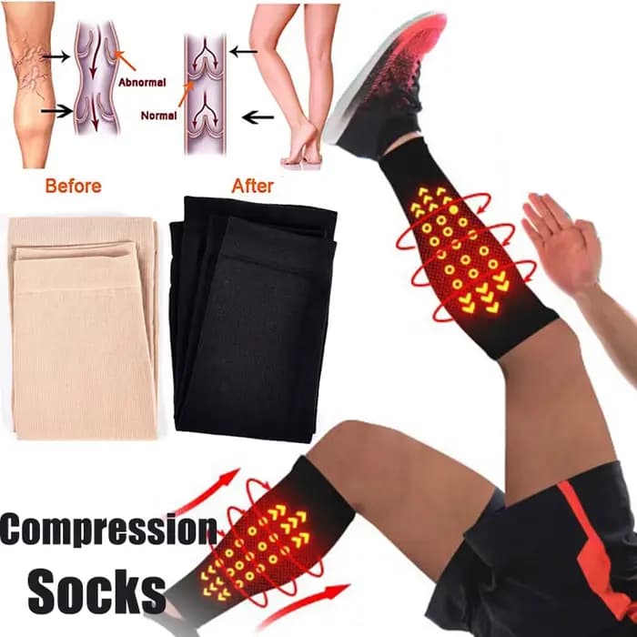 1 paire de chaussettes de Compression de mise en forme du mollet pour prévenir les varices