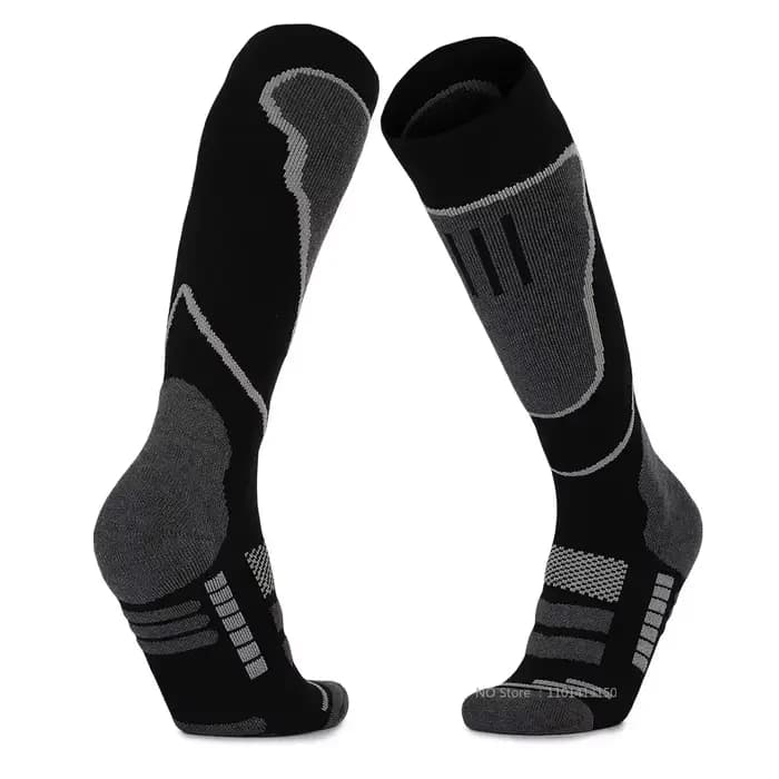 1 paire de chaussettes thermiques en laine mérinos pour hommes et femmes, chaussettes de Compression longues et chaudes pour l'hiver, pour Ski, randonnée, snowboard, escalade, sport