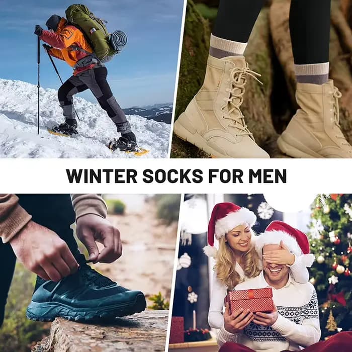 5 paires de chaussettes en laine épaisse pour hommes, chaussettes de sport thermiques à mi-tube, de haute qualité, en éponge de neige, en cachemire