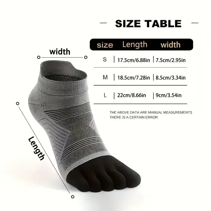 WRELS Chaussettes à cinq orteils en laine mérinos pour sports de plein air, chaussettes de course élastiques anti-humidité, chaussettes de trekking respirantes et antichoc