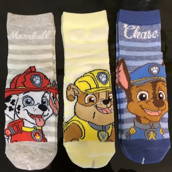Paw Patrol – chaussettes tricotées pour bébé, 3 paires, 100% authentiques, printemps, automne, été, Skye Everest Liberty Chase Marshall Rubble Rocky Age 3-7T
