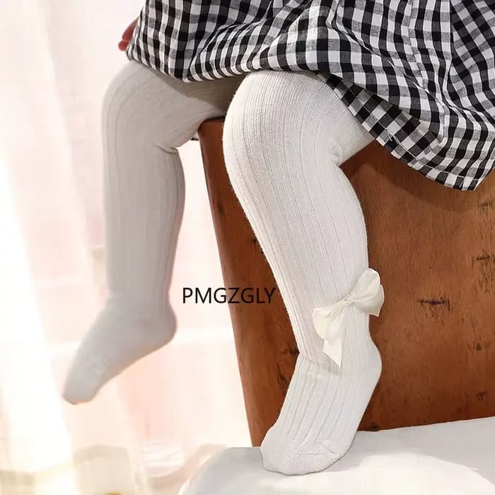 Collants mignon rose nœud papillon