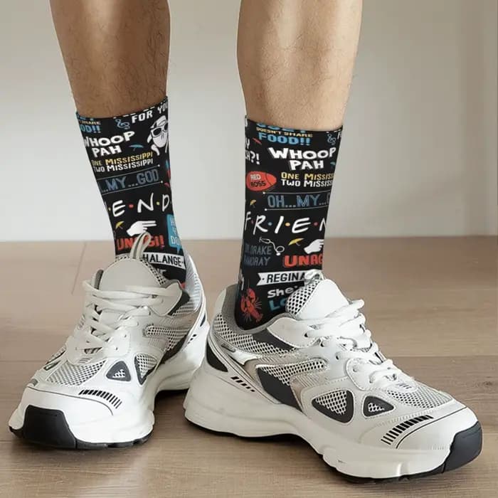 Amis série émission de télévision chaussettes hommes femmes décontracté dessin animé Central Perk