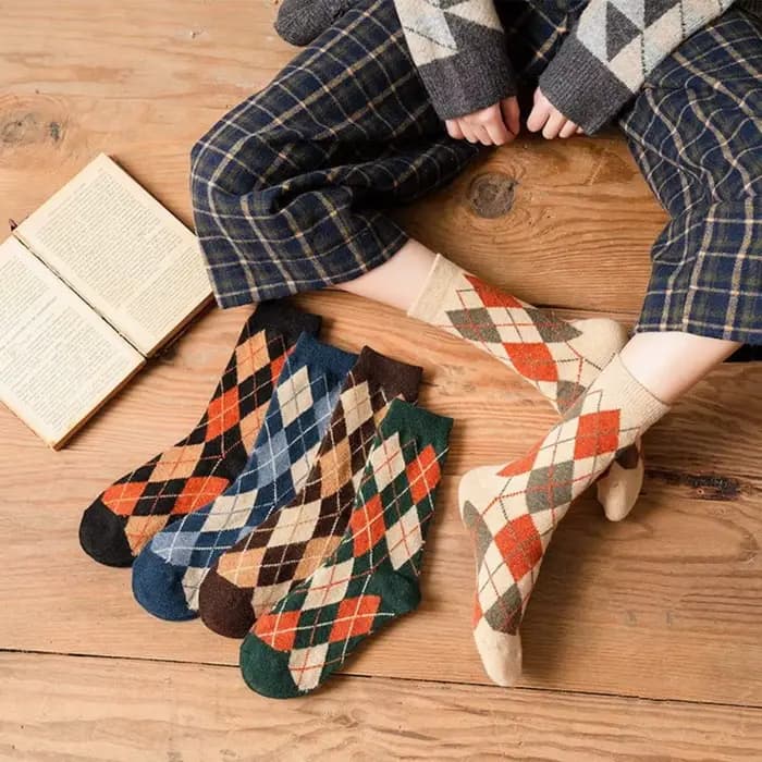 Chaussettes chaudes en tricot optique pour femmes