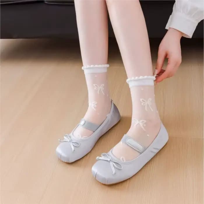 Chaussettes mi-tube en coton respirant pour femmes