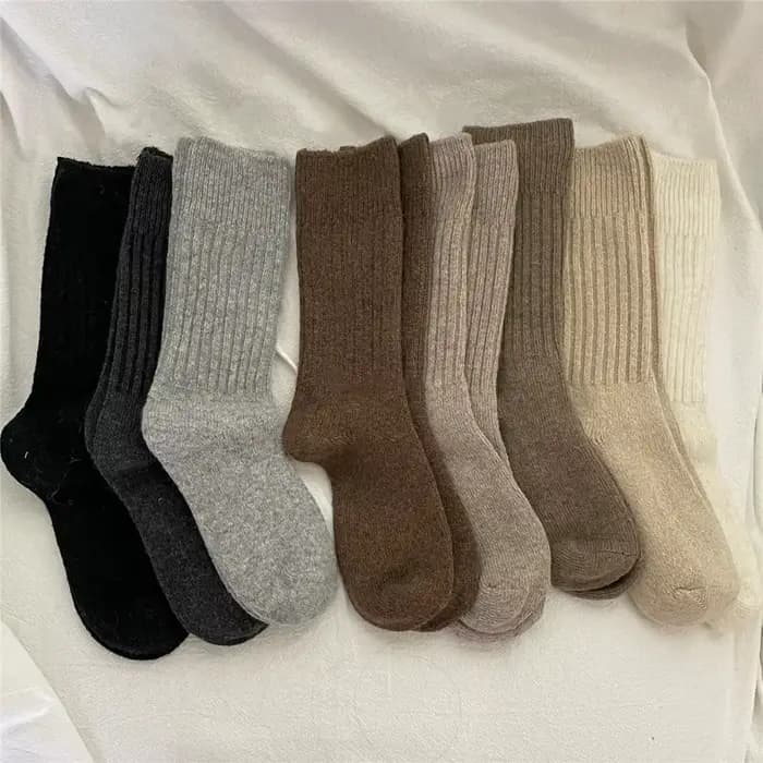 Laine cachemire thermique longue chaussette pour femmes Homewear dormir épaissir chaud équipage chaussettes