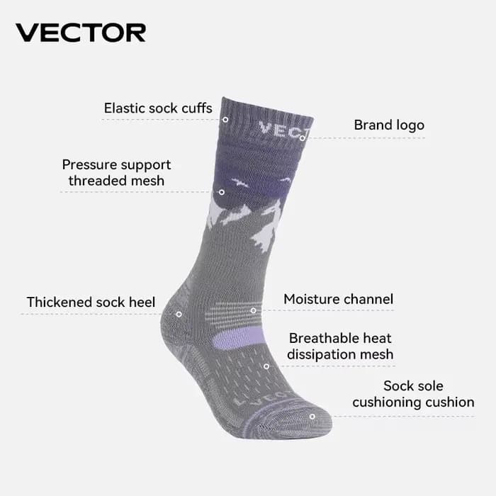 VECTOR chaussettes de Sport professionnelles de haute qualité