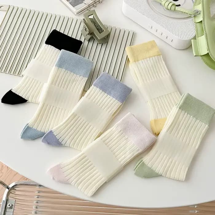 Chaussettes fines respirantes en coton doux pour femme