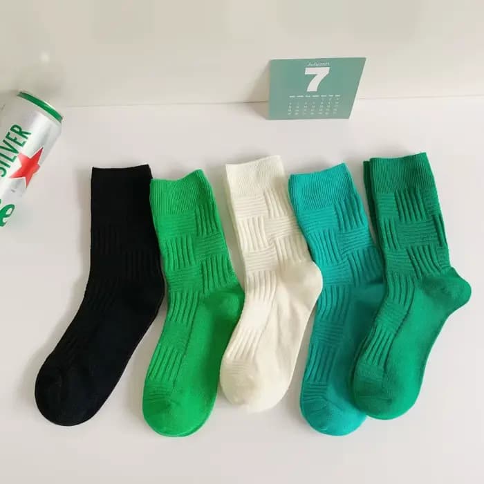 1 Paire de Chaussettes Vertes pour Hommes et Femmes