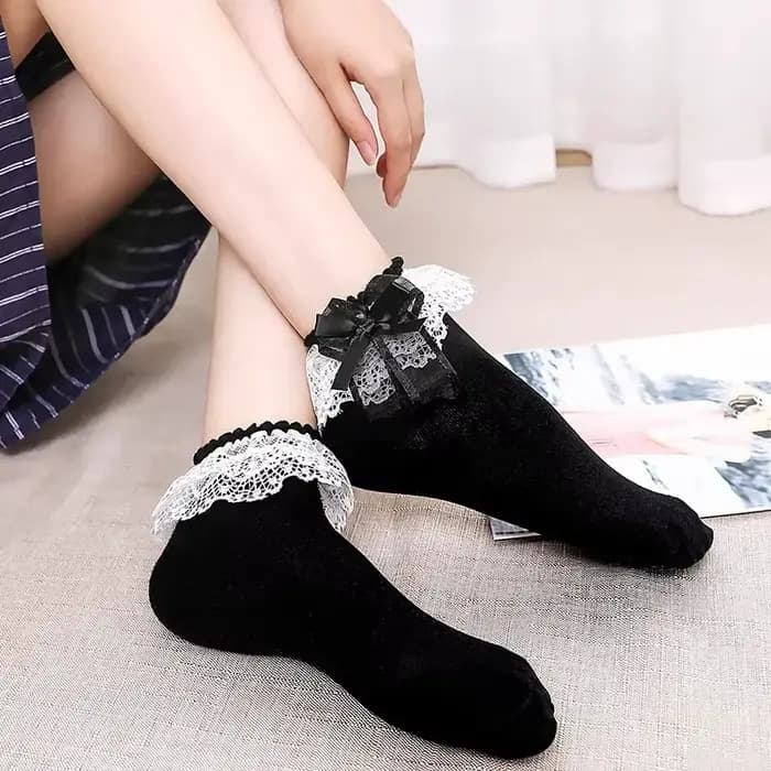 Lolita – chaussettes courtes en dentelle pour femmes