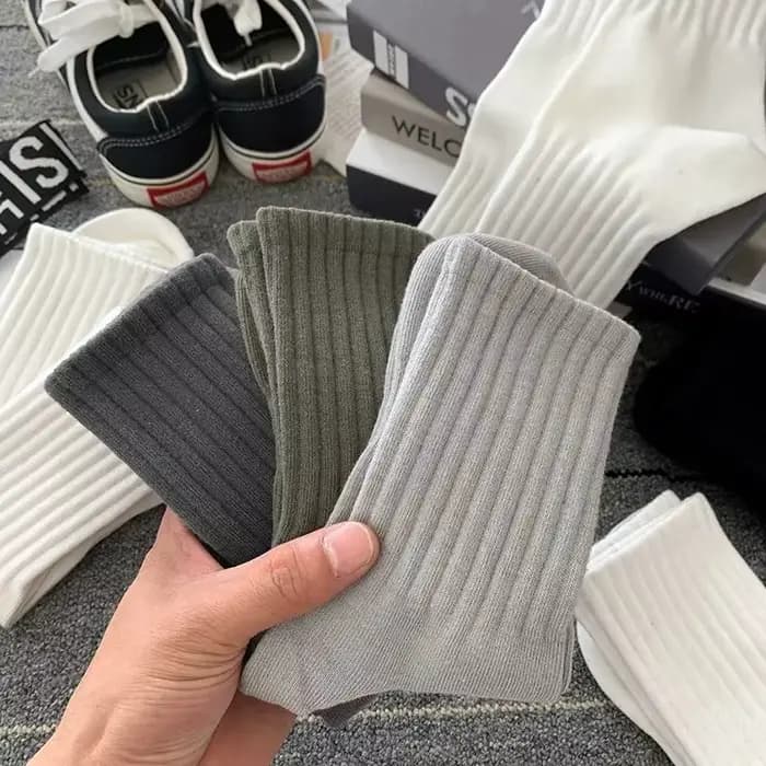 Ensemble de 5 paires de chaussettes chaudes noires et blanches pour hommes