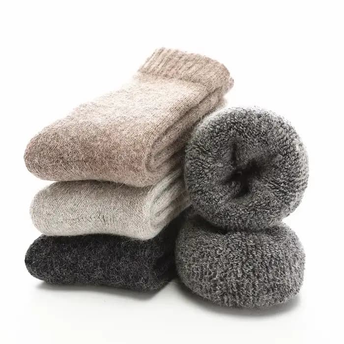 Chaussettes hommes Super plus épais solide chaussette laine mérinos lapin