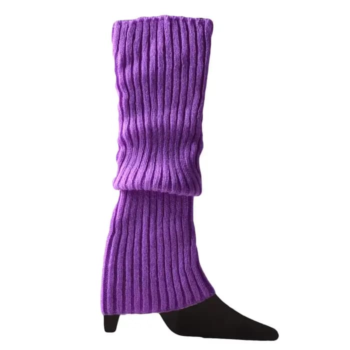 Jambières en tricot de couleur néon pour femmes