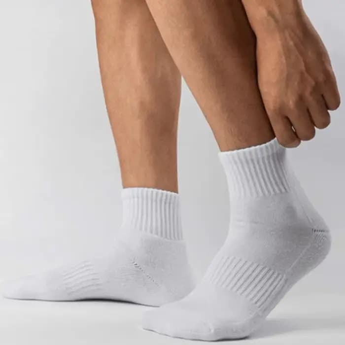 10/20/30 paires neutre couleur unie mi-mollet col rond chaussettes printemps automne absorbant la sueur respirant