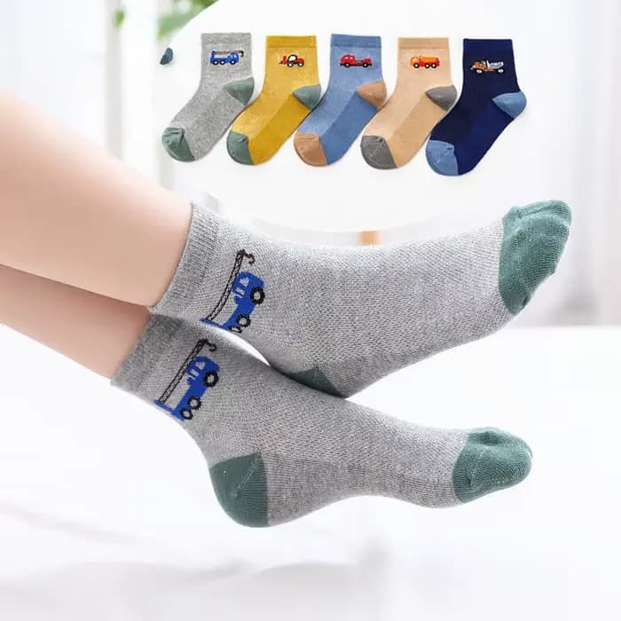 Chaussettes de sport respirantes en coton doux pour enfants