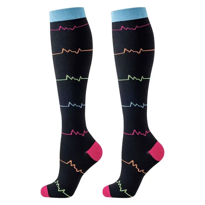 Chaussettes de Compression pour hommes femmes 4 paires course Sport infirmière bas