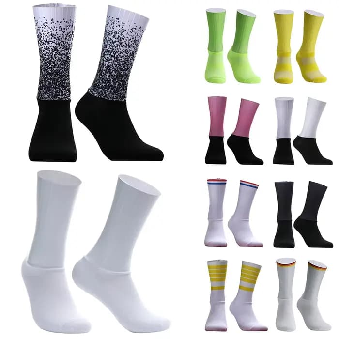 Chaussettes de cyclisme antidérapantes en silicone Whiteline 2024 pour l'été