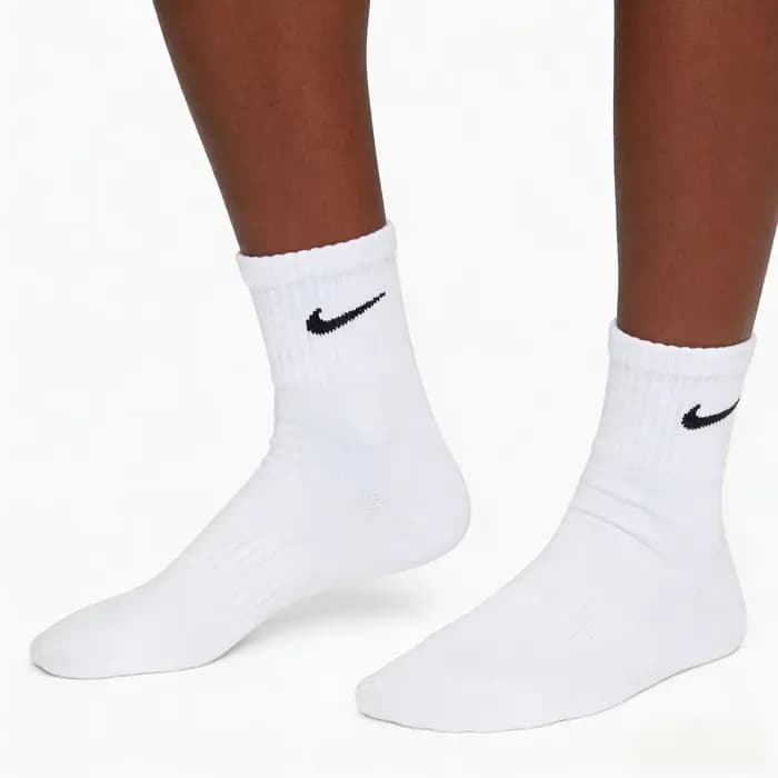 Nike décontracté rembourré mi-coupe chaussettes de basket unisexe Combo Pack blanc SX7667-100