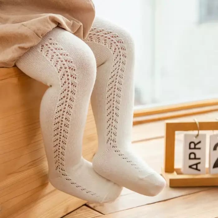 Collants mignons et respirants en coton pour bébé fille et garçon, bas de princesse de style espagnol, couleur unie, collection automne