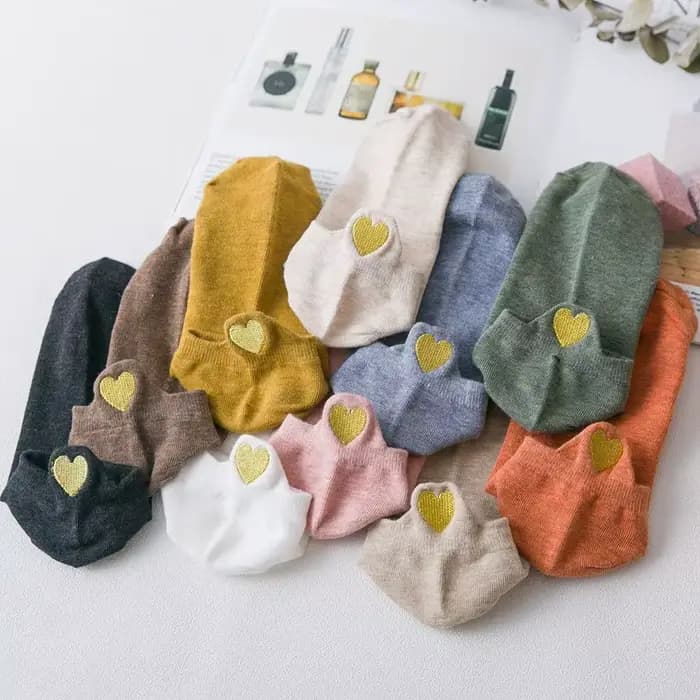 5 paires de chaussettes en forme de cœur pour femmes