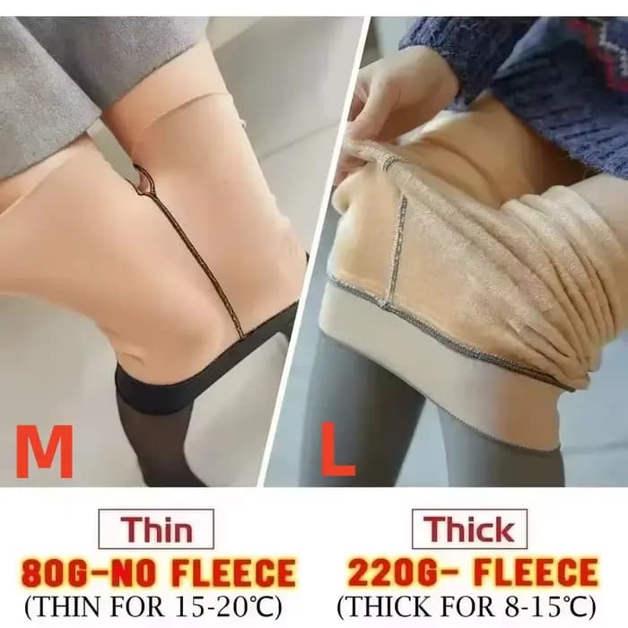 Collants en velours épais avec matériau élastique chaud