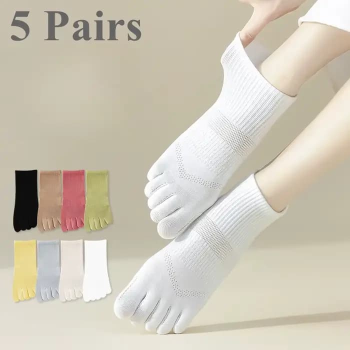5 paires de chaussettes à cinq doigts pour femmes