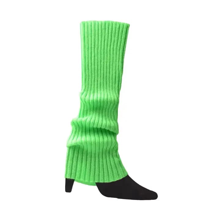 Jambières en tricot de couleur néon pour femmes