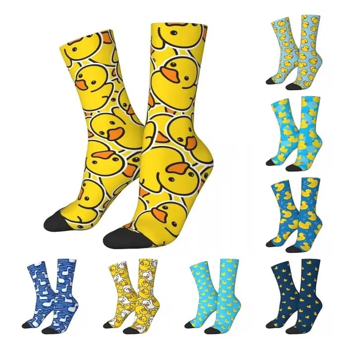 Chaussettes de canard jaune décontractées pour hommes et femmes