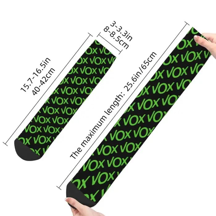 Espana Vox Logo hommes femmes chaussettes d'équipage unisexe Kawaii impression 3D espagne fête politique espagnol robe