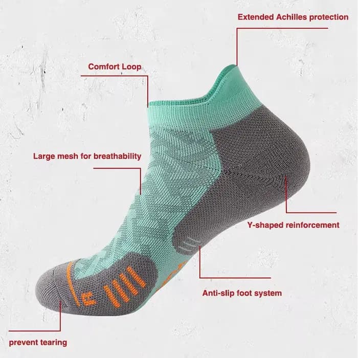 1/2/3 paires de chaussettes de course Marathon professionnelles Sports de plein air Fitness épaissi rembourré Tube court coupe basse bateau cheville chaussettes