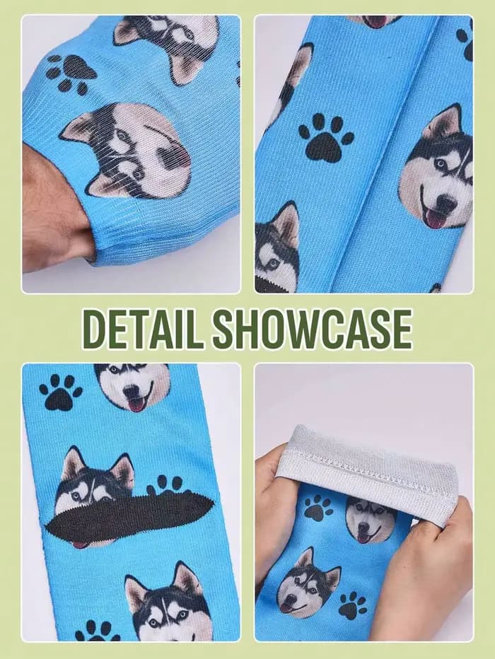 Chaussettes personnalisées avec photo personnalisée, chaussettes amusantes personnalisables avec votre photo, deux tailles disponibles, cadeau unique pour couple