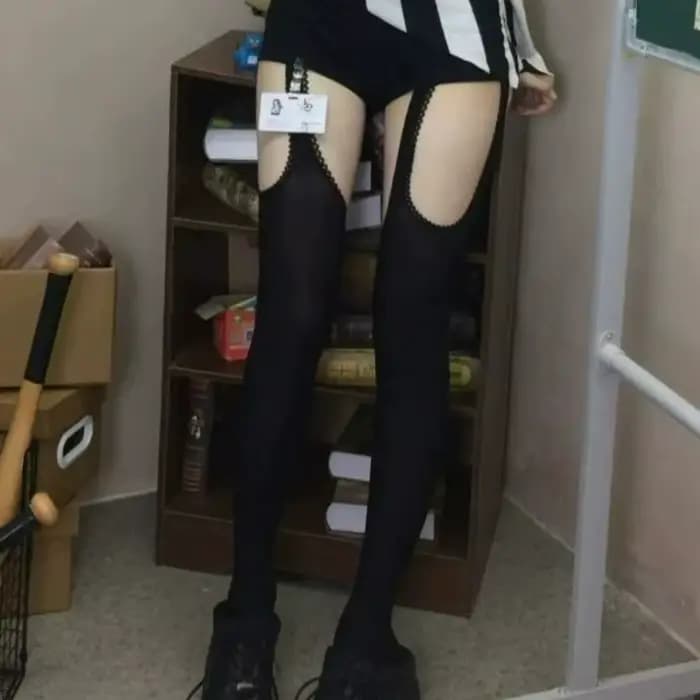 Collants en velours à larges bandes pour femmes