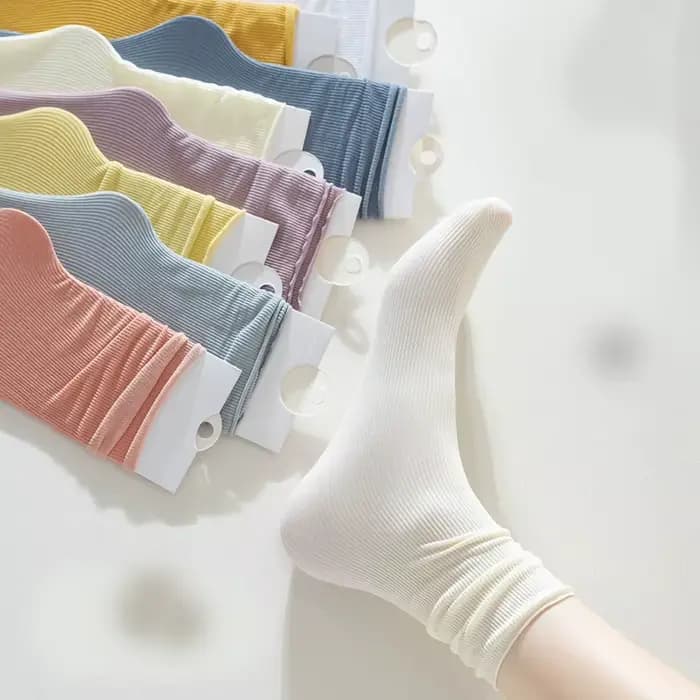 Ice InjSocks-Chaussettes d'été pour femmes, fines, respirantes, en nylon solide, décontractées, mode japonaise, tube long, 3 paires