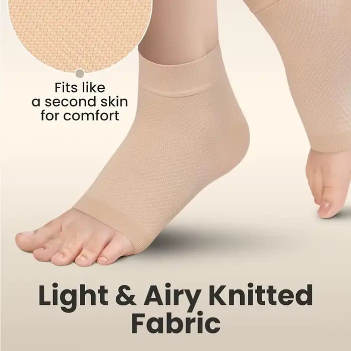 Attelle de cheville, manchon de Compression, bout ouvert, chaussettes de compression pour femmes et hommes pour gonflement, fasciite plantaire, entorse, 2 pièces