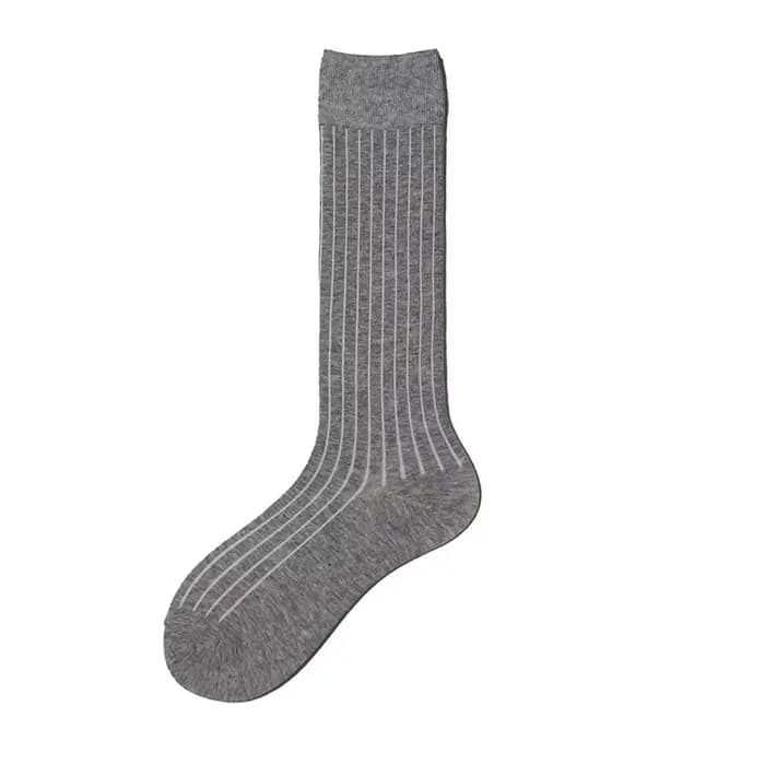 Chaussettes en coton pour hommes mi-mollet travail de bureau robe formelle