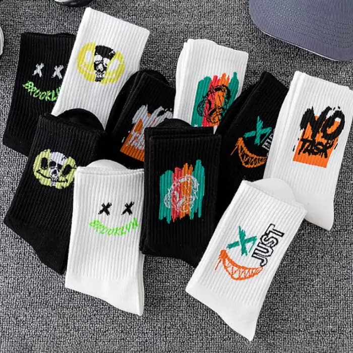 5/10 paires de chaussettes de sport à la mode pour Couple