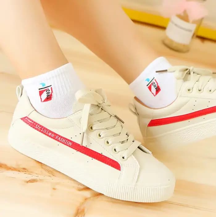 Été drôle dessin animé nourriture chaussettes frites unisexe blanc kawaii cheville