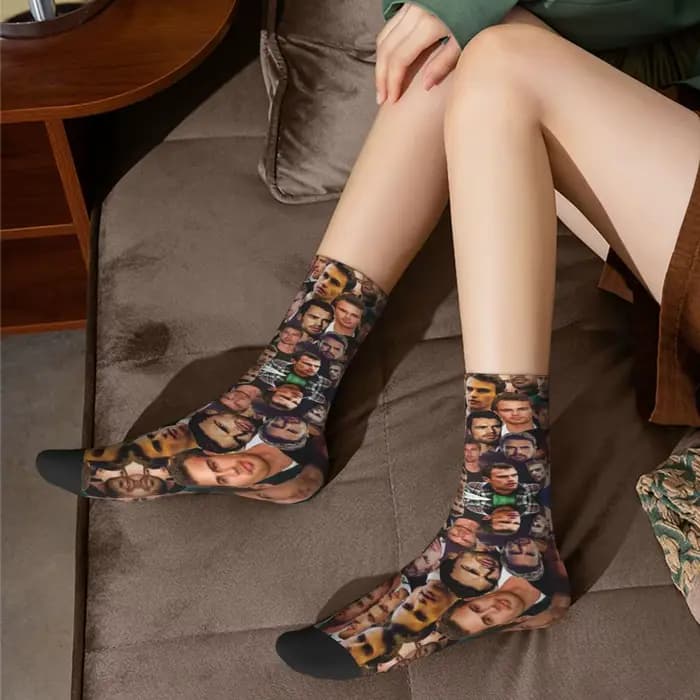Chaussettes unisexes pour hommes Theo James