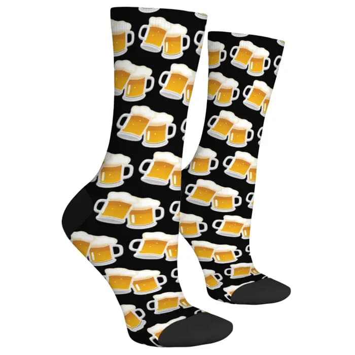 1 paire de chaussettes noires à la mode pour hommes
