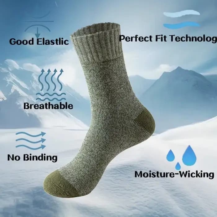 2026 nouvelles 5 paires de chaussettes en laine mérinos pour hommes