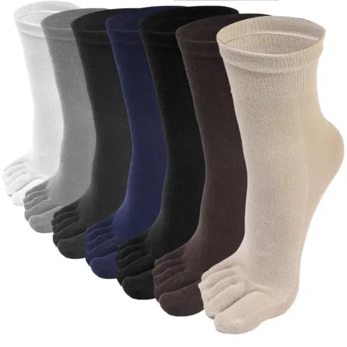 NOUVEAU Chaussettes à cinq doigts respirantes en coton unisexe pour le sport