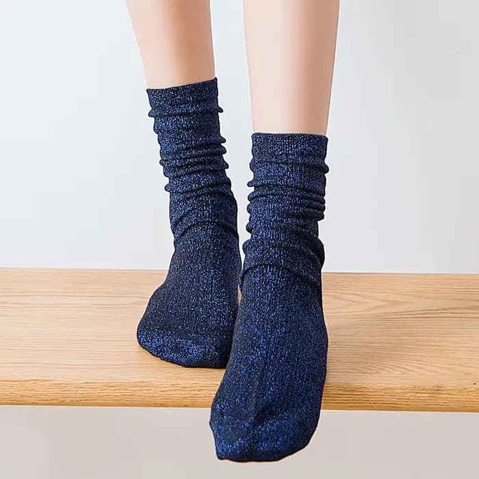 Chaussettes à paillettes brillantes pour femmes