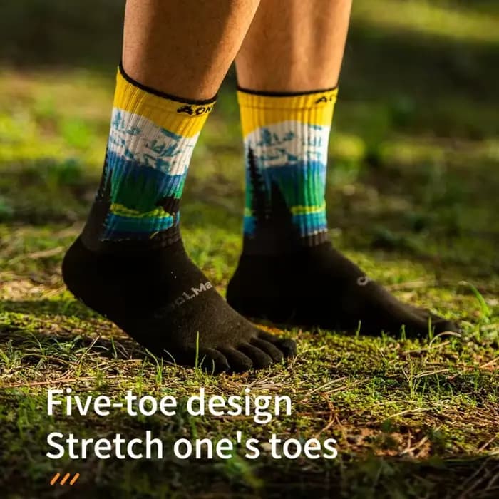 AONIJIE Trail chaussettes de course hommes femmes séchage rapide Absorption des chocs professionnel Marathon Camping