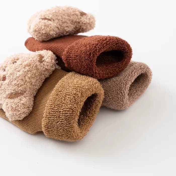 Chaussettes coordonnantes en coton doux pour bébé