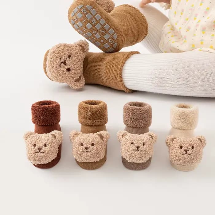 Chaussettes coordonnantes en coton doux pour nouveau-né