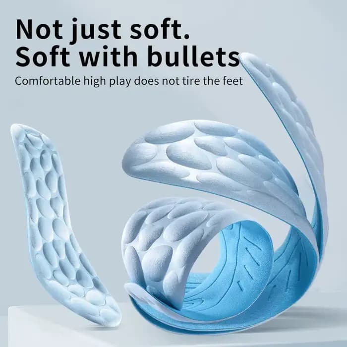Semelles intérieures de Sport 4D pour chaussures femmes hommes déodorant coussin respirant semelles de course pour pieds Massage orthopédique coussinets de soins de course