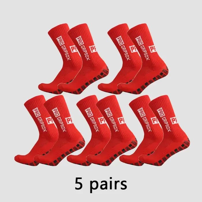 5 paires de chaussettes antidérapantes PRO Grip pour le football, pour hommes et femmes, chaussettes de sport antidérapantes avec coussinets de préhension pour le football