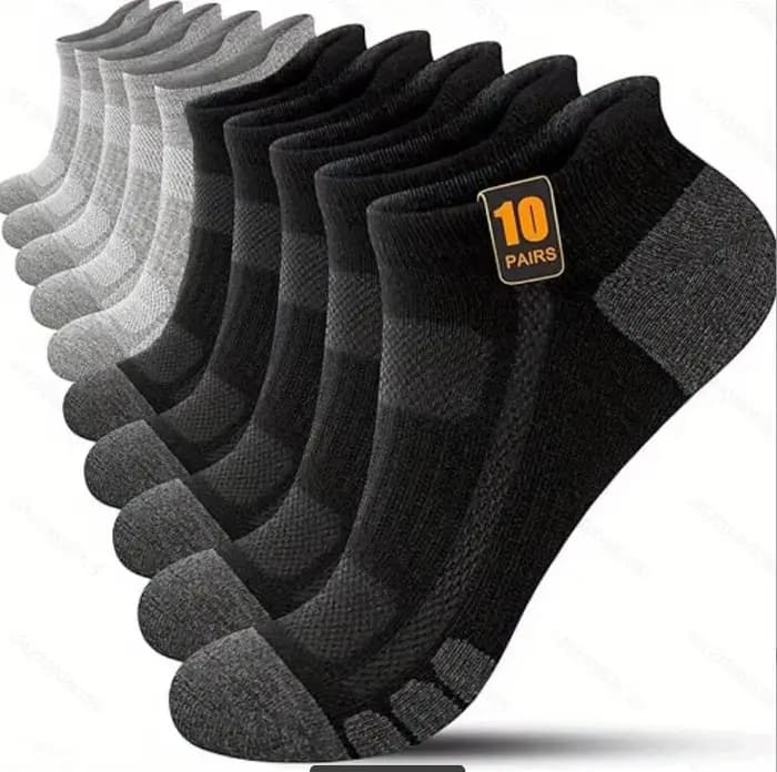 10 paires de chaussettes de sport basses pour hommes et femmes