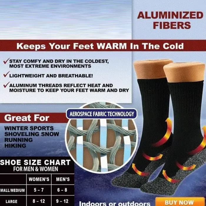 1-3 paires de chaussettes auto-chauffantes d'hiver